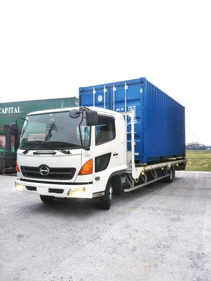 愛知県岡崎市 NEWVANコンテナ20ftブルー引渡し
