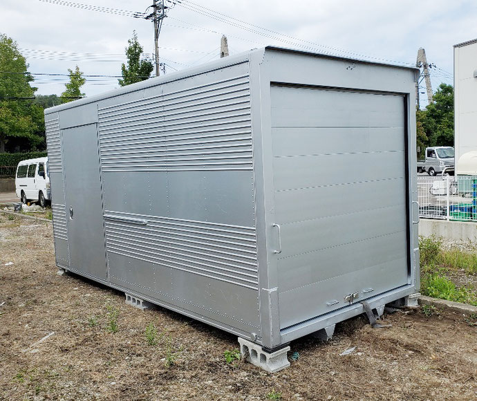 石川県 河北郡 中古 2t アルミコンテナ サイドドア シャッター