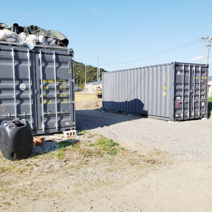 和歌山県御坊市 NEWVANコンテナ20ftグレー納品