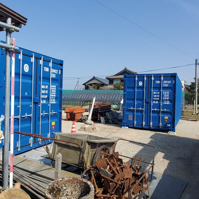 新潟県長岡市 NEWVANコンテナ20ftブルー設置