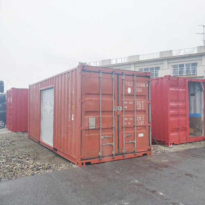 揖斐郡大野町 中古コンテナ20ft1800シャッター付納品