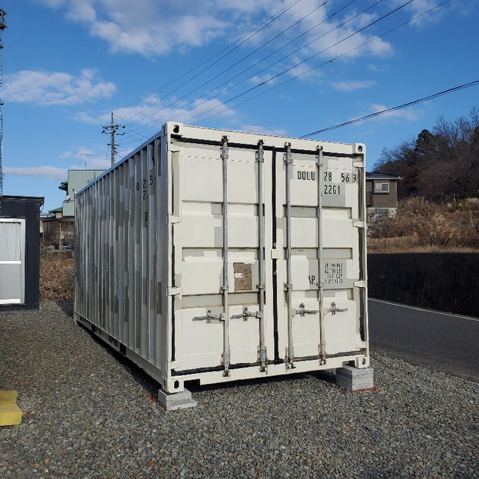 静岡県富士宮市 中古コンテナ20ft現状品設置