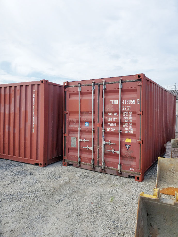 岐阜県 羽島市 中古 コンテナ 20ft シャッター
