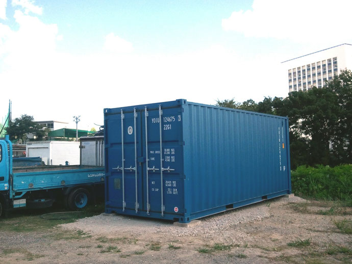 愛知県春日井市 建設業様 中古コンテナ20ft NEWVAN 納品