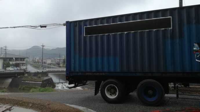 岐阜県山県市 中古コンテナ20ft40ft L字納品