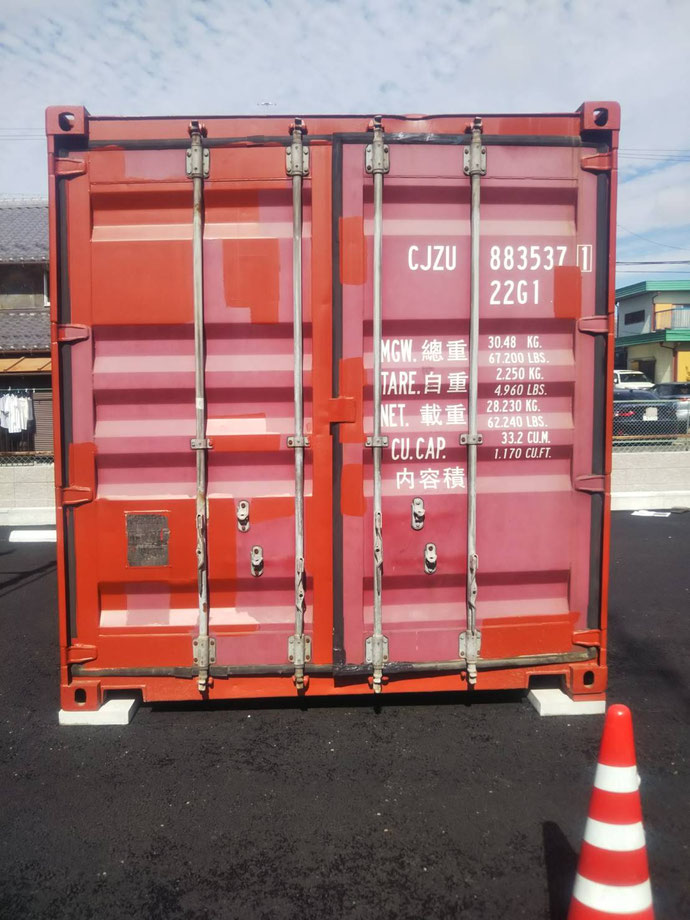 岐阜県岐阜市 中古コンテナ20ft現状品納品