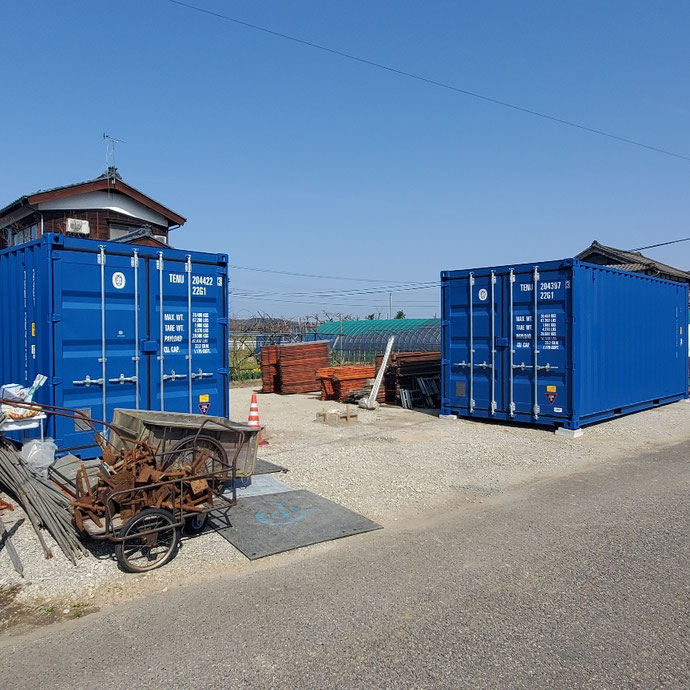 新潟県長岡市 NEWVANコンテナ20ftブルー設置