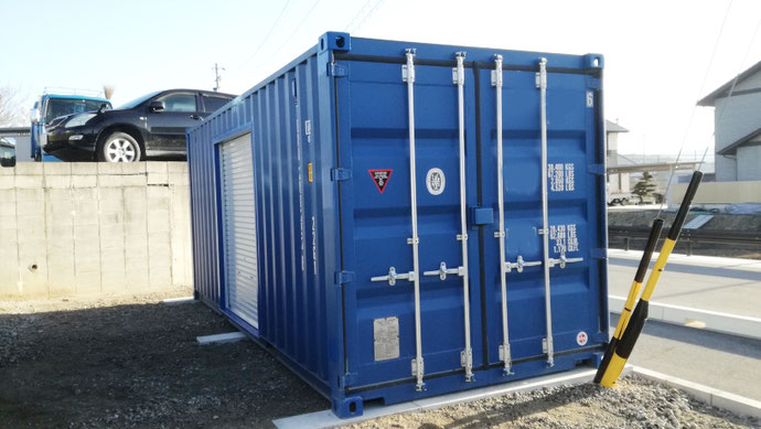 愛知県豊田市 NEWVANコンテナ20ftシャッター付設置