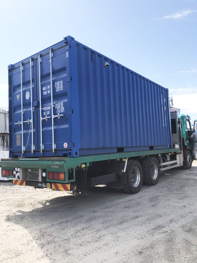 郡上市高鷲町 NEWVANコンテナ20ftドア･換気付き引渡し
