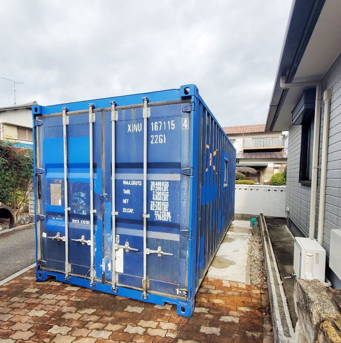 岐阜県岐阜市 中古コンテナ20ft現状品設置