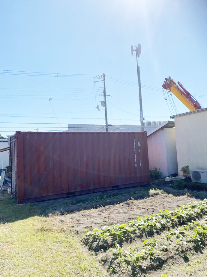 三重県熊野市 中古コンテナ20ft現状品設置