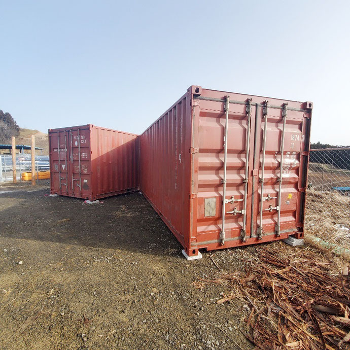 宮城県大河原町 中古コンテナ20ft現状品3本設置