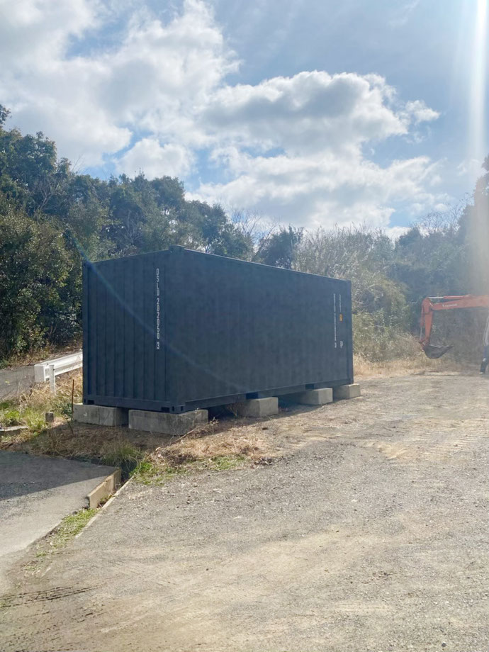 和歌山県日高郡 中古コンテナ20ft現状品設置