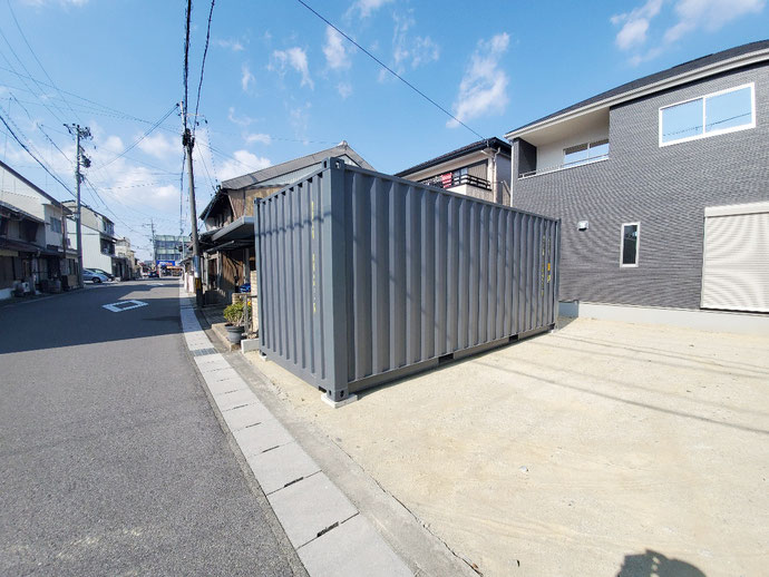 安八郡墨俣町 NEWVANコンテナ20ftグレー設置