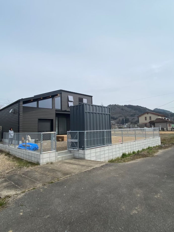 岐阜県加茂郡 中古スリムコンテナ4ft設置