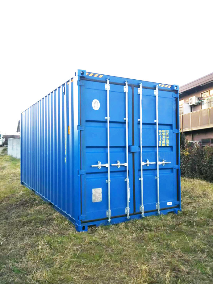 愛知県豊田市 中古コンテナ20ftフルシャッター付設置