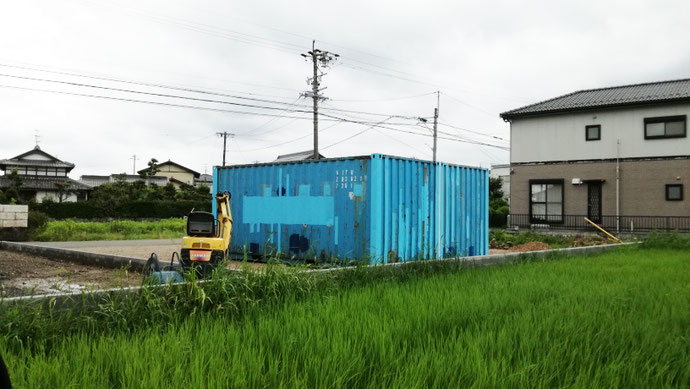 岐阜県大垣市 中古コンテナ20ft現状品2本合体納品
