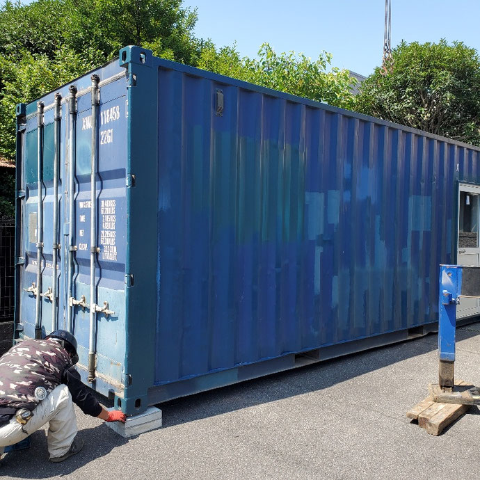岐阜県大垣市 中古コンテナ20ft現状品設置
