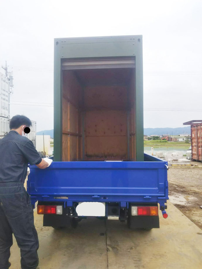 新潟県 中古バイクBOX引渡し