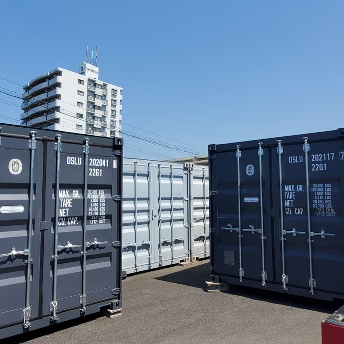 愛知県東海市 NEWVANコンテナ20ftグレー設置