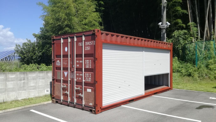岐阜県加茂郡 中古コンテナ20ftフルシャッター付納品