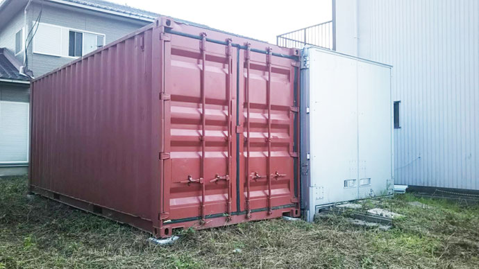 岐阜市岩崎 中古コンテナ20ft現状品設置