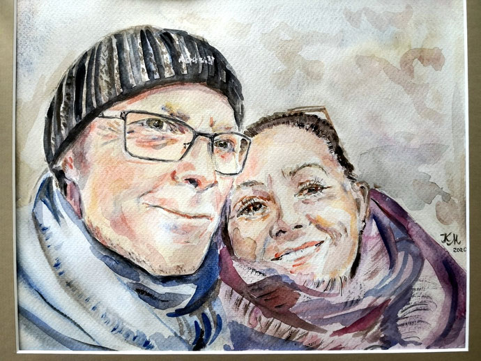 Glück, 24x30, Aquarell, 2020