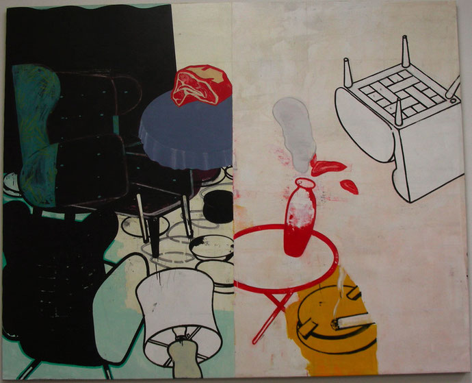 "Grosse Idylle", 2008, Öl auf Leinen, 220 x 270 cm