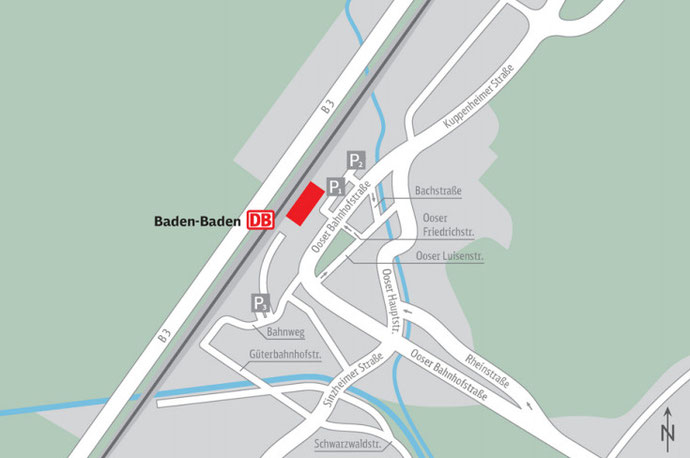 Alrededores de la estación de Baden Baden