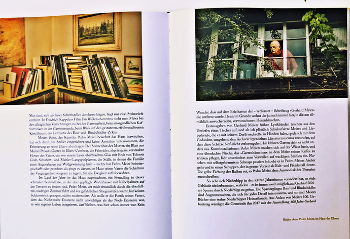 Pedro Meier Bibliothek – Rainer Moritz »Zum See ging man zu Fuss« Wo die Dichter wohnen. Gerhard Meier Niederbipp alias Amrain. Mann, Hauptmann, Tucholsky, Bachmann, Hesse, Frisch, Kafka, Pessoa, Proust. Fotos Anna Aicher, Andreas Licht. Knesebeck Verlag