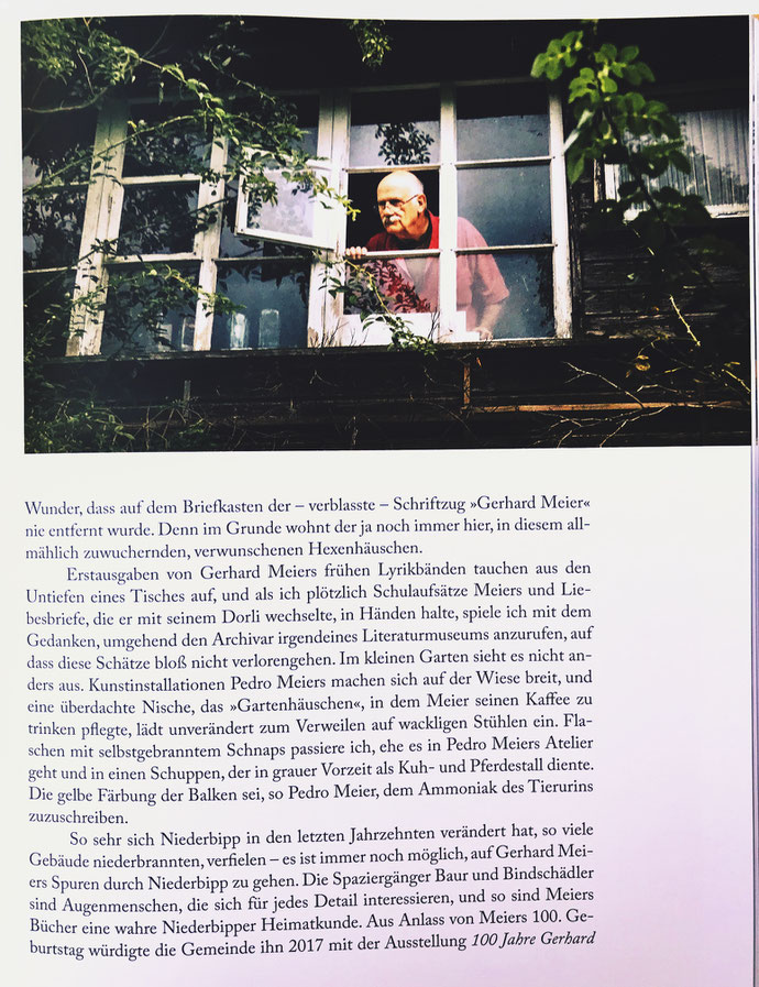 Pedro Meier im Haus Gerhard Meier Niederbipp alias Amrain. – Rainer Moritz »Zum See ging man zu Fuss« Wo die Dichter wohnen. Mann, Hauptmann, Tucholsky, Bachmann, Hesse, Frisch, Kafka, Pessoa, Proust. Fotos Anna Aicher, Andreas Licht – Knesebeck Verlag