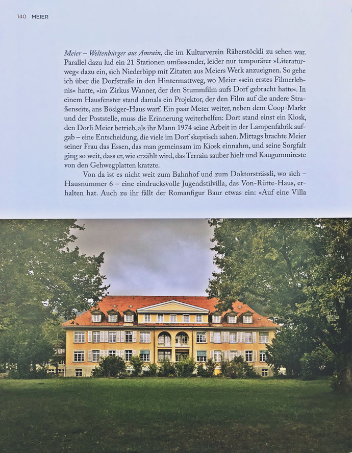 Pedro Meier Archiv – Altes Spital Niederbipp Bern – Rainer Moritz »Zum See ging man zu Fuss« Wo die Dichter wohnen. Gerhard Meier Amrain. Tucholsky, Bachmann, Hesse, Mann, Frisch, Kafka, Pessoa, Proust. Fotos Anna Aicher, Andreas Licht – Knesebeck Verlag