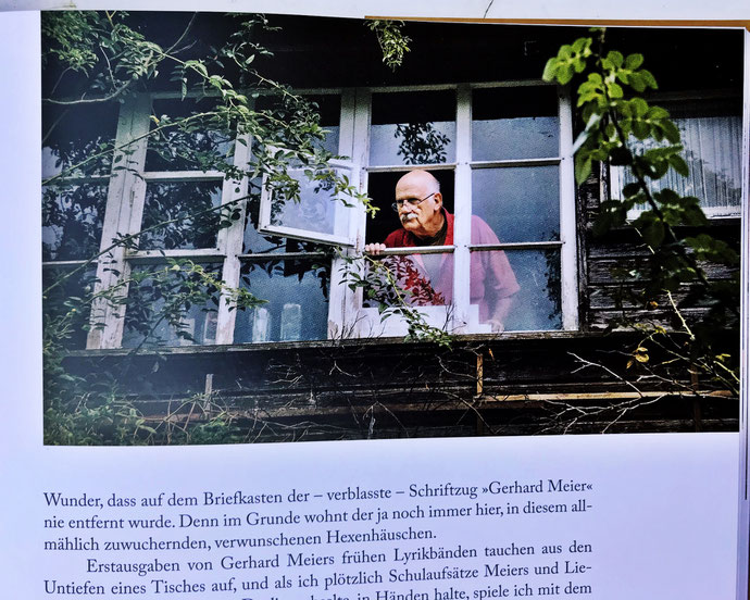 Pedro Meier am Fenster – Rainer Moritz »Zum See ging man zu Fuss« Wo die Dichter wohnen. Gerhard Meier Niederbipp alias Amrain. Mann, Hauptmann, Tucholsky, Bachmann, Hesse, Frisch, Kafka, Pessoa, Proust. Fotos Anna Aicher, Andreas Licht. Knesebeck Verlag