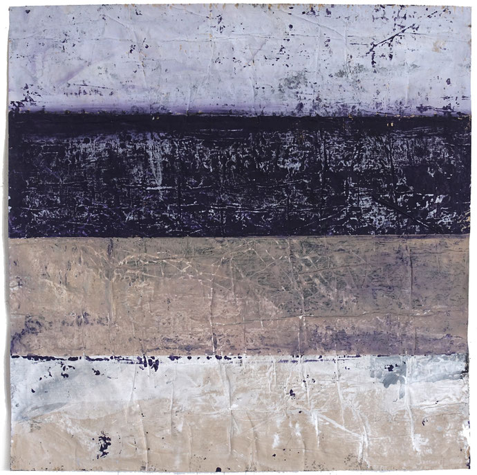 "20-024" - Acrylique/krafts encollés, 150 x 150 cm, 2020