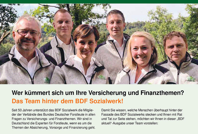 Das Team vom BDF Sozialwerk