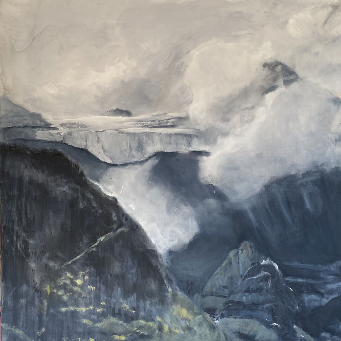 Ortler Gletscher, 120x120cm, 2022