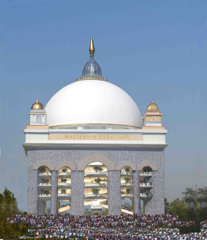 Proposed building over Meher Baba's tomb