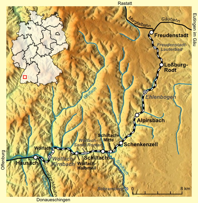 Línea ferroviaria por el Valle del Kinzig