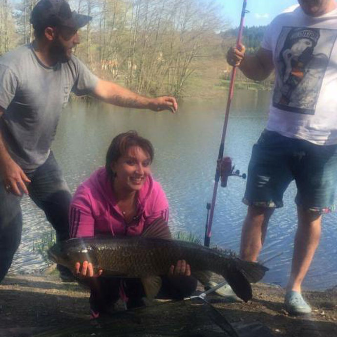 Son ami Olivier l'a prise au mot et lui a trouvé du "rose" et dimanche une belle amour de 10kg