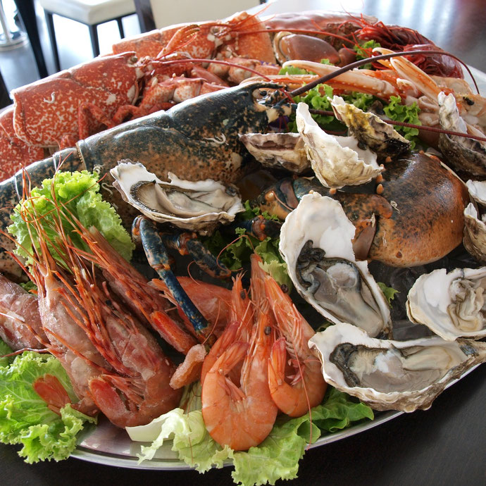 Plateau Fruits de Mer, Bretagne, Meeresfrüchteplatte