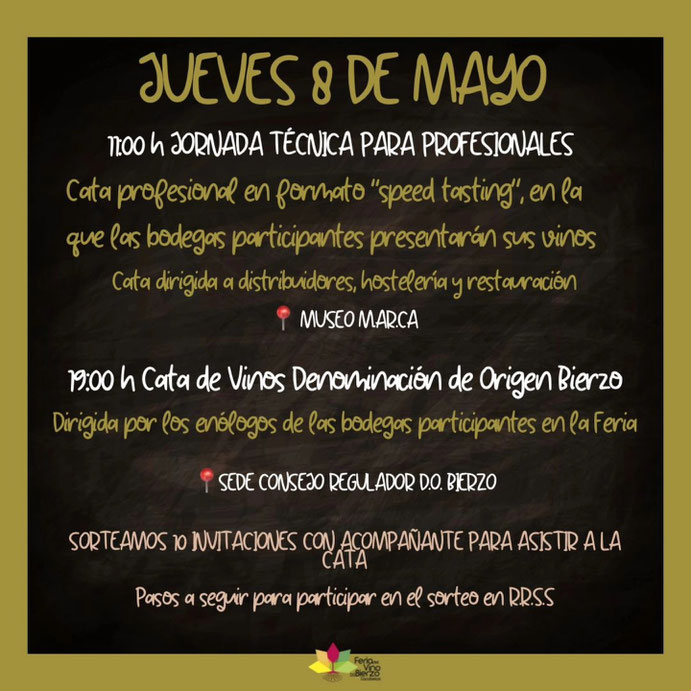 Programa de la Feria del Vino de El Bierzo de Cacabelos