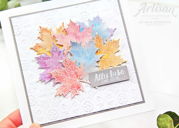 Jahr voller Farben- Aquarellkarte