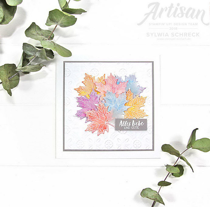 Jahr voller Farben- Aquarellkarte