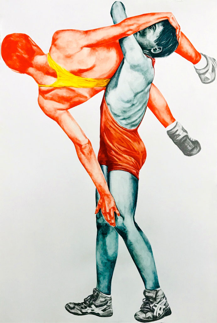 Gouache et graphite sue papier, 120 x 80 cm, avril 2019