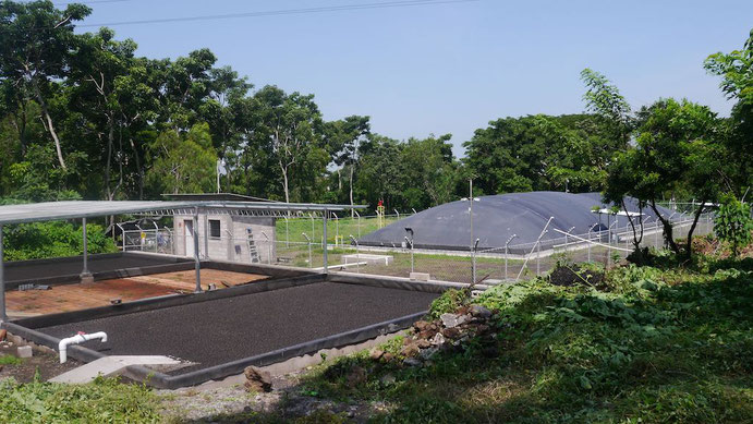 CSTR logoon digester  - biogas plant - covered lagoon digester