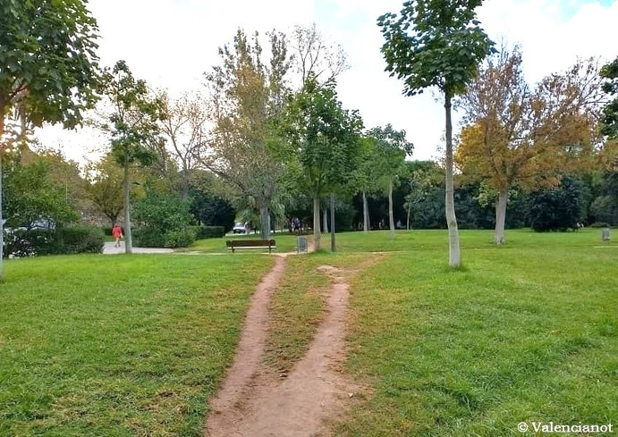 Hay una pista de Running y dos carriles bici en doble sentido, pero hay quien decide que es más divertido destrozar el césped y crear sus propias pistas para correr o ir en bici como si fueran por la montaña.