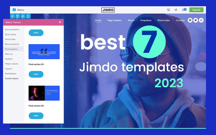 The best and most popular Jimdo templates