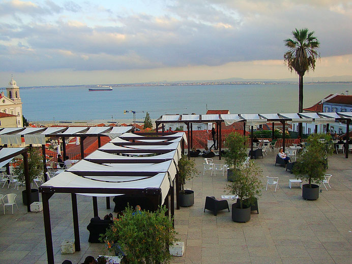 Miradouro Santa Luzia, Lisboa, Lissabon, Portugal, Alfama
