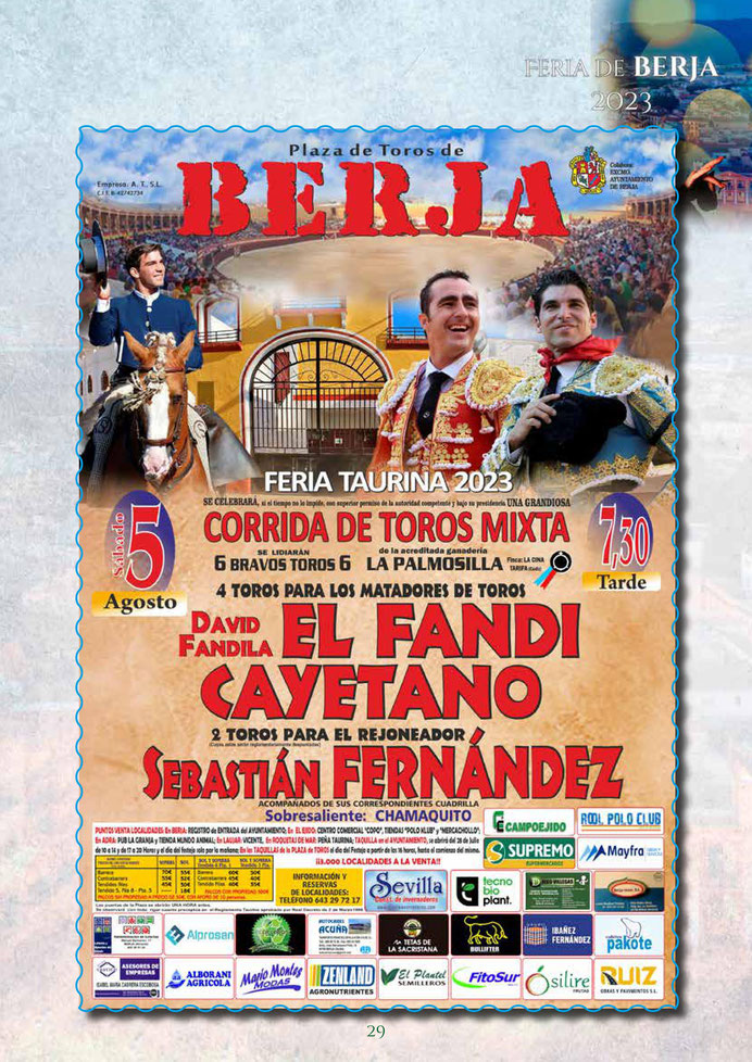 Programa de la Feria de Berja