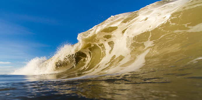 brown northsea barrel meets blue sky